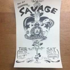 Uranium Savage - 1975 Kerry Awn Poster Austin, TX Soap Creek Saloon Gig Posters 11 Uranium Savage - 1975 Kerry Awn Poster Austin, TX Soap Creek Saloon Gig Posters