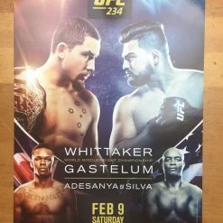 Sold Out Posters UFC 234 2019 Poster Whittaker Vs Gastelum & Adesanya Vs Silva 6 Sold Out Posters UFC 234 2019 Poster Whittaker Vs Gastelum & Adesanya Vs Silva