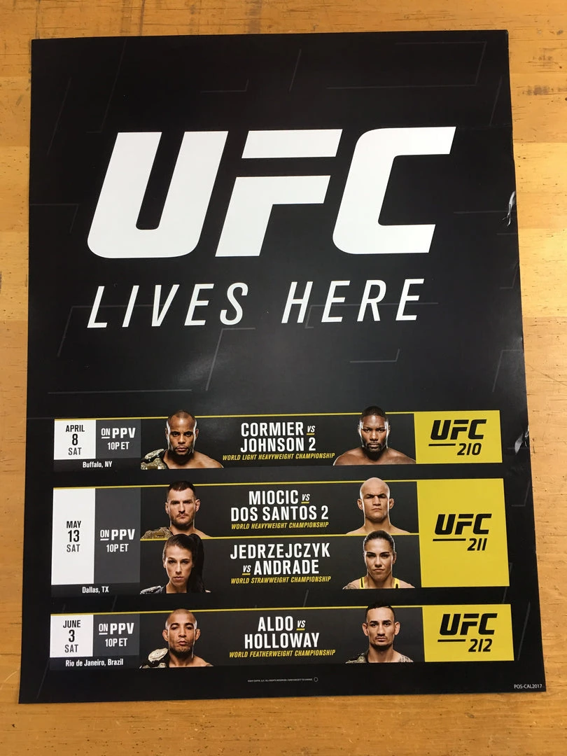 Sold Out Posters UFC Lives Here Poster 210, 211, 212 5 Sold Out Posters UFC Lives Here Poster 210, 211, 212