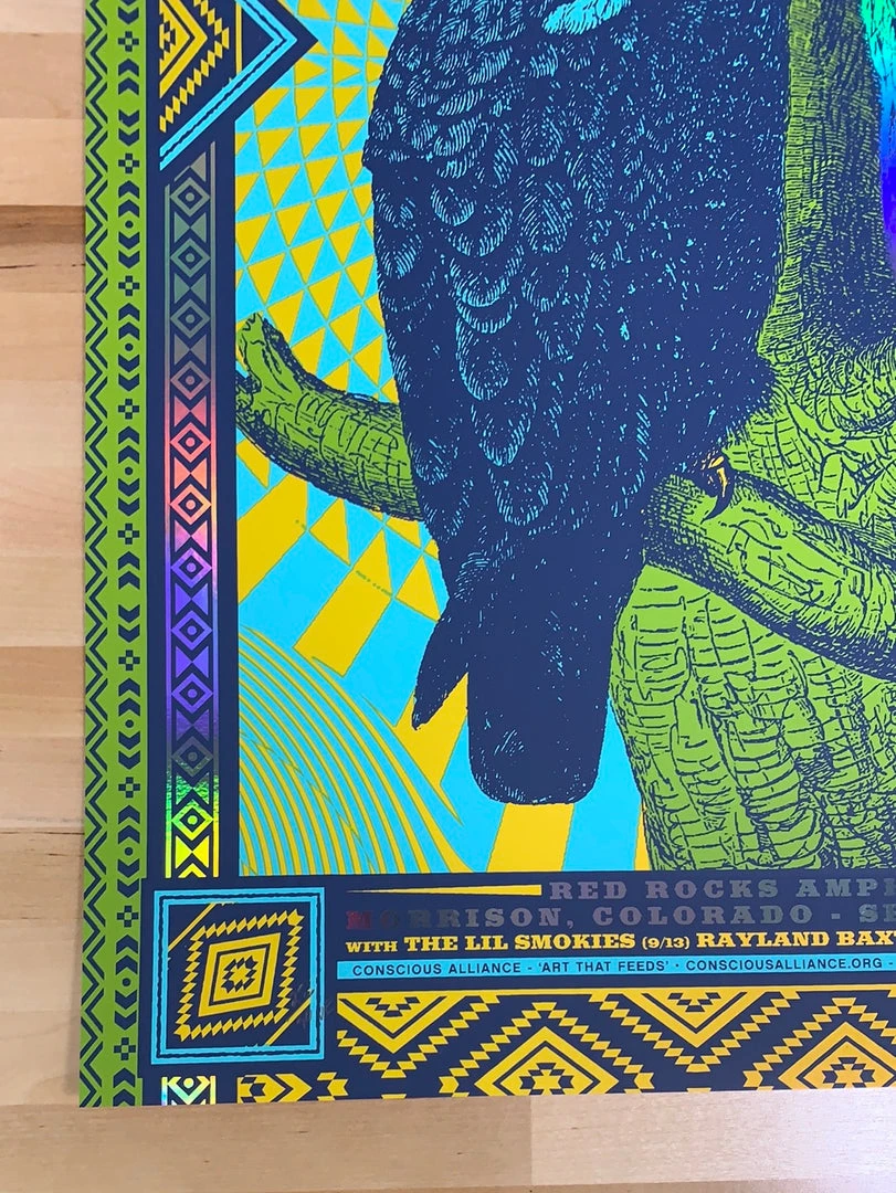 Greensky Bluegrass - 2019 Status Serigraph Poster Red Rocks, Morrison, CO FOIL Colorado 8 Greensky Bluegrass - 2019 Status Serigraph Poster Red Rocks, Morrison, CO FOIL Colorado