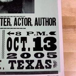 Willie Nelson - 2005 Franks Brothers Poster Smithville, Texas