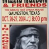 Willie Nelson - 2004 Franks Brothers 10/26-27 Poster Galveston, TX