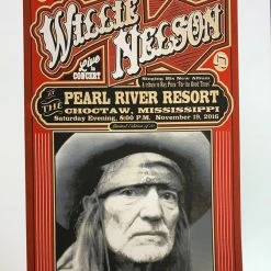 Gig Posters Willie Nelson - 2016 Mattole River Studios Poster Choctaw, MS