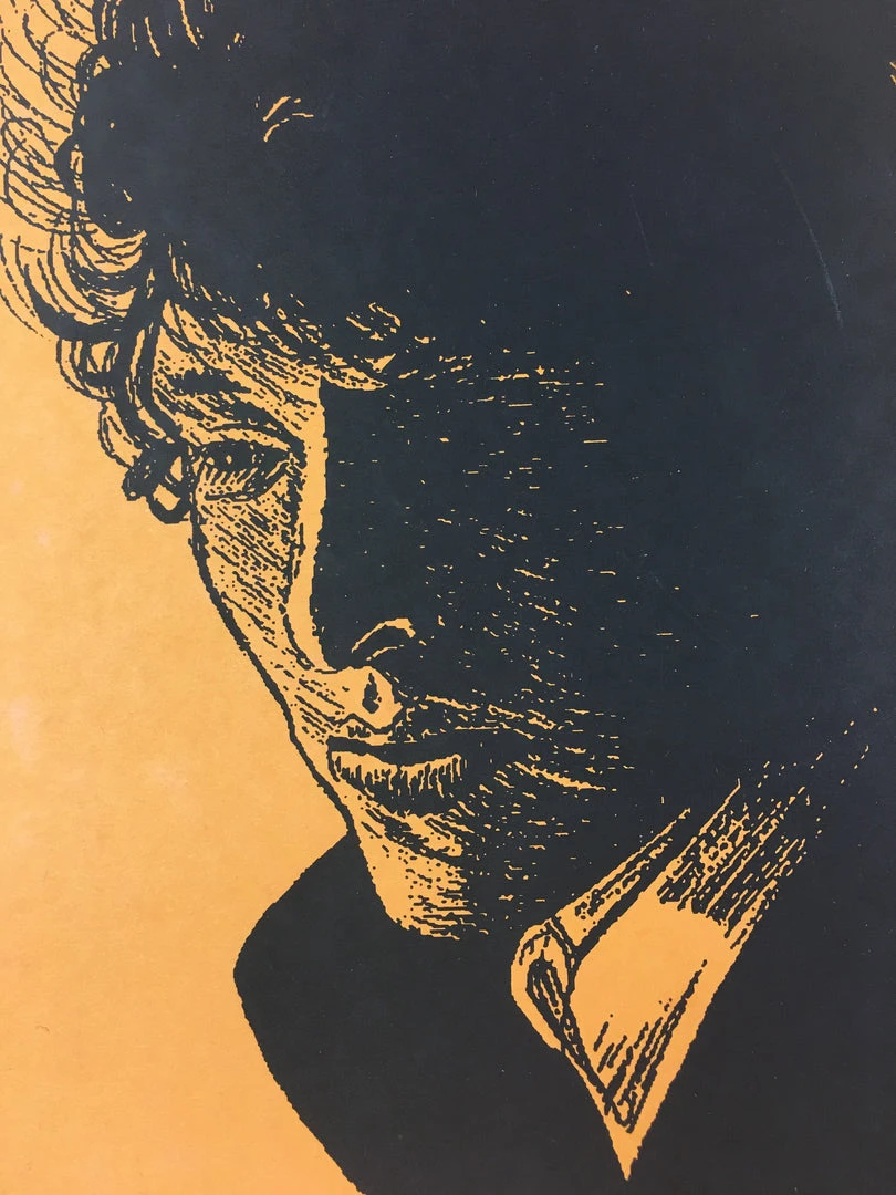 Bob Dylan The Rolling Stone - 2014 Brian Methe Art Print Orange Variant 4 Bob Dylan The Rolling Stone - 2014 Brian Methe Art Print Orange Variant