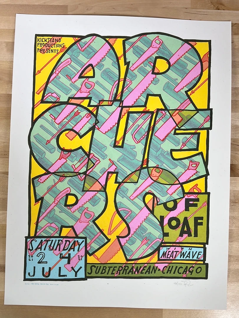 Archers Of Loaf - 2021 Jay Ryan Poster Chicago, IL 4 Archers Of Loaf - 2021 Jay Ryan Poster Chicago, IL