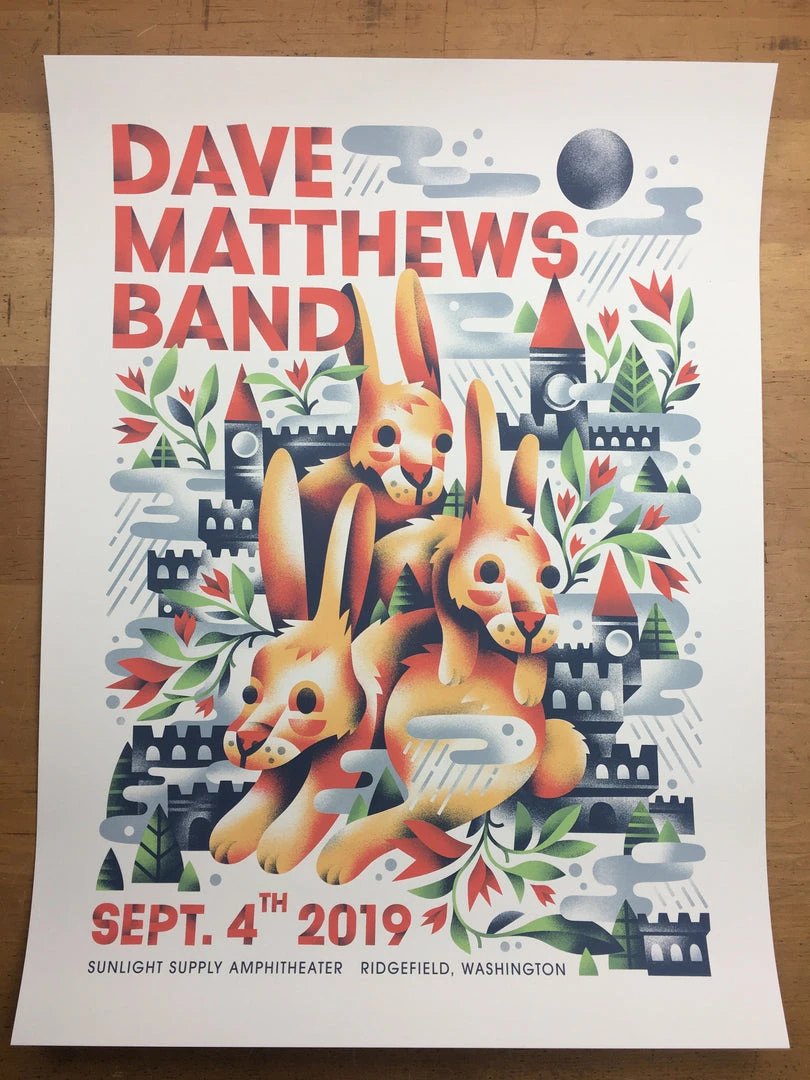 Gig Posters Dave Matthews Band - 2019 Aren Vandenburgh Poster Ridgefield, WA Sunlight Supply 5 Gig Posters Dave Matthews Band - 2019 Aren Vandenburgh Poster Ridgefield, WA Sunlight Supply