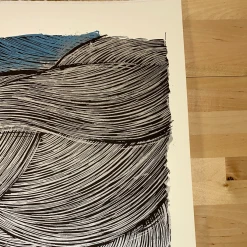 Ash - 2009 Dan Grzeca Poster Art Print Blue/Silver