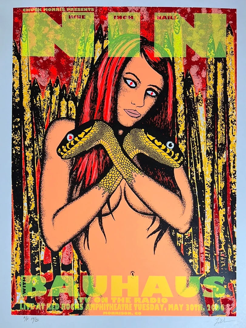 Colorado Nine Inch Nails - 2006 Lindsey Kuhn Poster Red Rocks Morrison, CO 3 Colorado Nine Inch Nails - 2006 Lindsey Kuhn Poster Red Rocks Morrison, CO