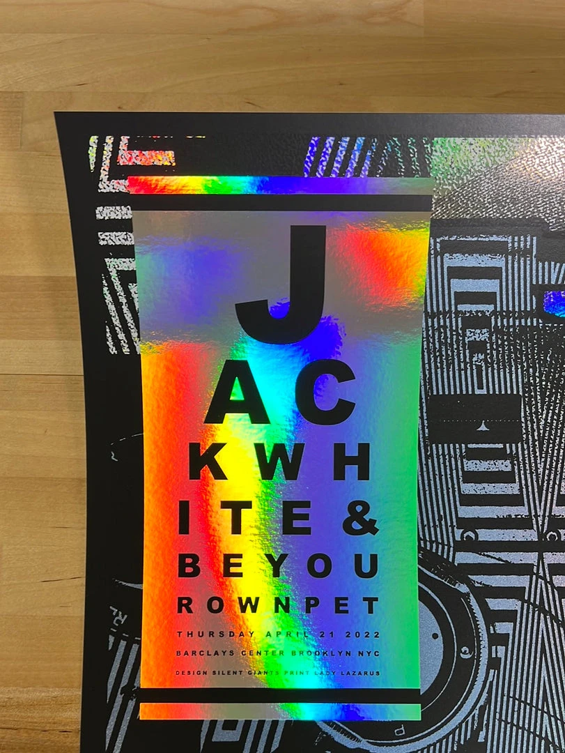 Gig Posters Jack White - 2022 The Silent Giants Poster Brooklyn, New York X/83 5 Gig Posters Jack White - 2022 The Silent Giants Poster Brooklyn, New York X/83