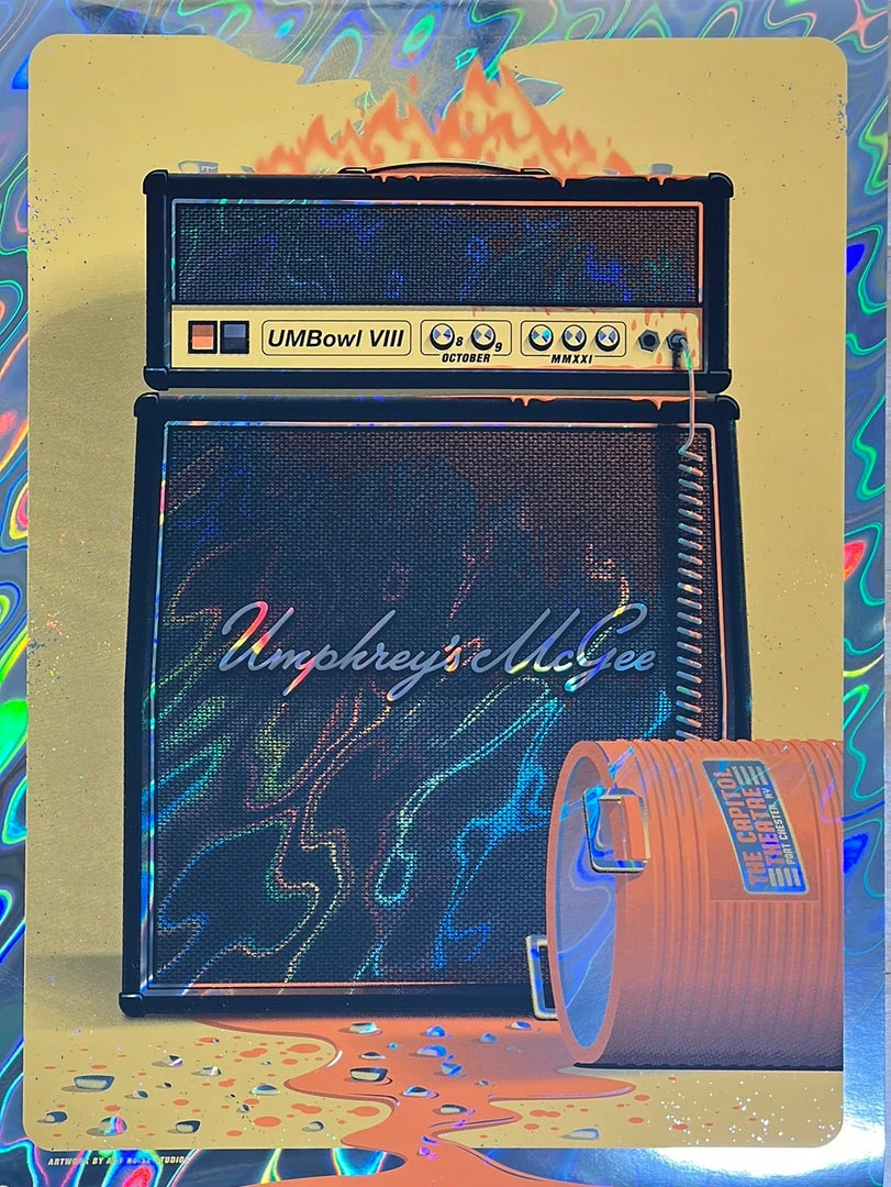 Foil Posters Umphrey's McGee - 2021 Mike Tallman Poster Port Chester, NY FOIL 3 Foil Posters Umphrey's McGee - 2021 Mike Tallman Poster Port Chester, NY FOIL