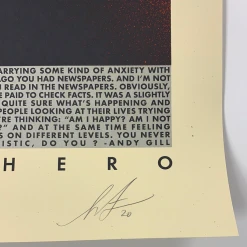 Art Prints Andy Gill - 2020 Shepard Fairey Poster Obey Anti-Hero UK Art Print