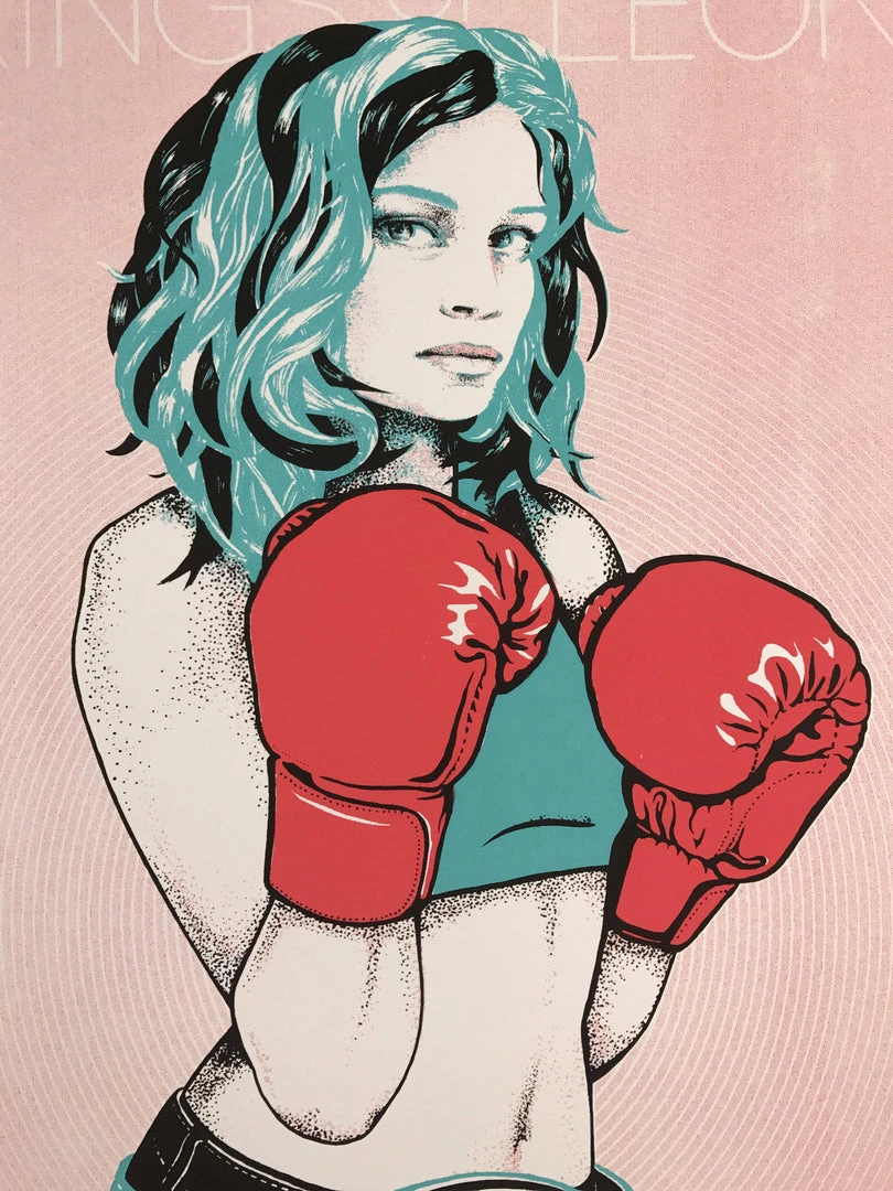 Kings Of Leon - 2017 Kate Crosgrove Poster Houston, TX Boxer Boxing 4 Kings Of Leon - 2017 Kate Crosgrove Poster Houston, TX Boxer Boxing
