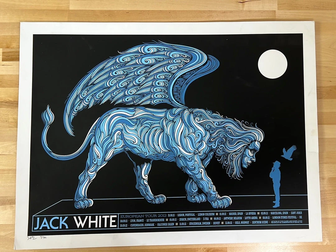 Jack White - 2012 Todd Slater Poster European Tour 4 Jack White - 2012 Todd Slater Poster European Tour