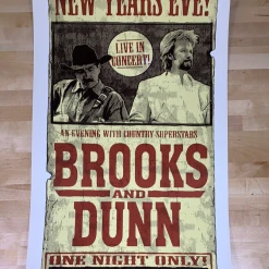 Brooks And Dunn - 1998 Ron Donovan Poster Anchorage, AK