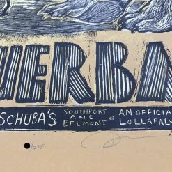 Dan Auerbach - 2009 Dan Grzeca Poster Schubas Chicago The Black Keys