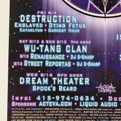 The Artworks Gig Posters MHP 97 Wu Tang Clan - 2000 Poster Maritime Hall San Fran 1st