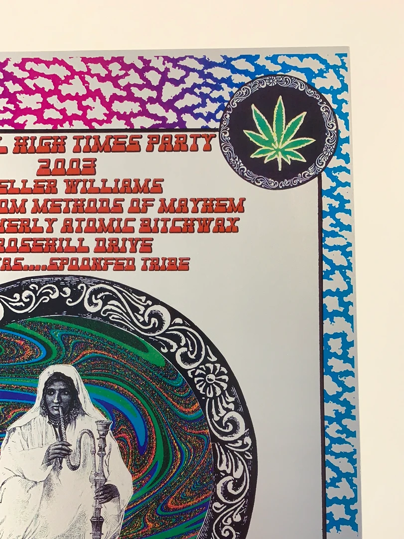 Gig Posters High Times Party - 2003 Brian Salvador Curley Poster Austin, TX 6 Gig Posters High Times Party - 2003 Brian Salvador Curley Poster Austin, TX