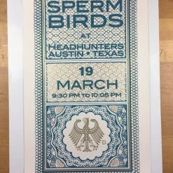 Gig Posters Sperm Birds - 2011 Chuck Sperry Poster Austin, TX Headhunters