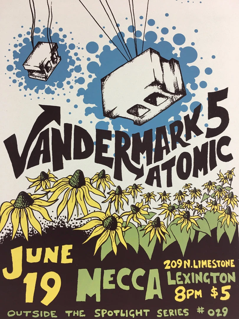 Vandermark 5 - 2004 Cricket Press Poster Lexington, KY Mecca Gig Posters 3 Vandermark 5 - 2004 Cricket Press Poster Lexington, KY Mecca Gig Posters