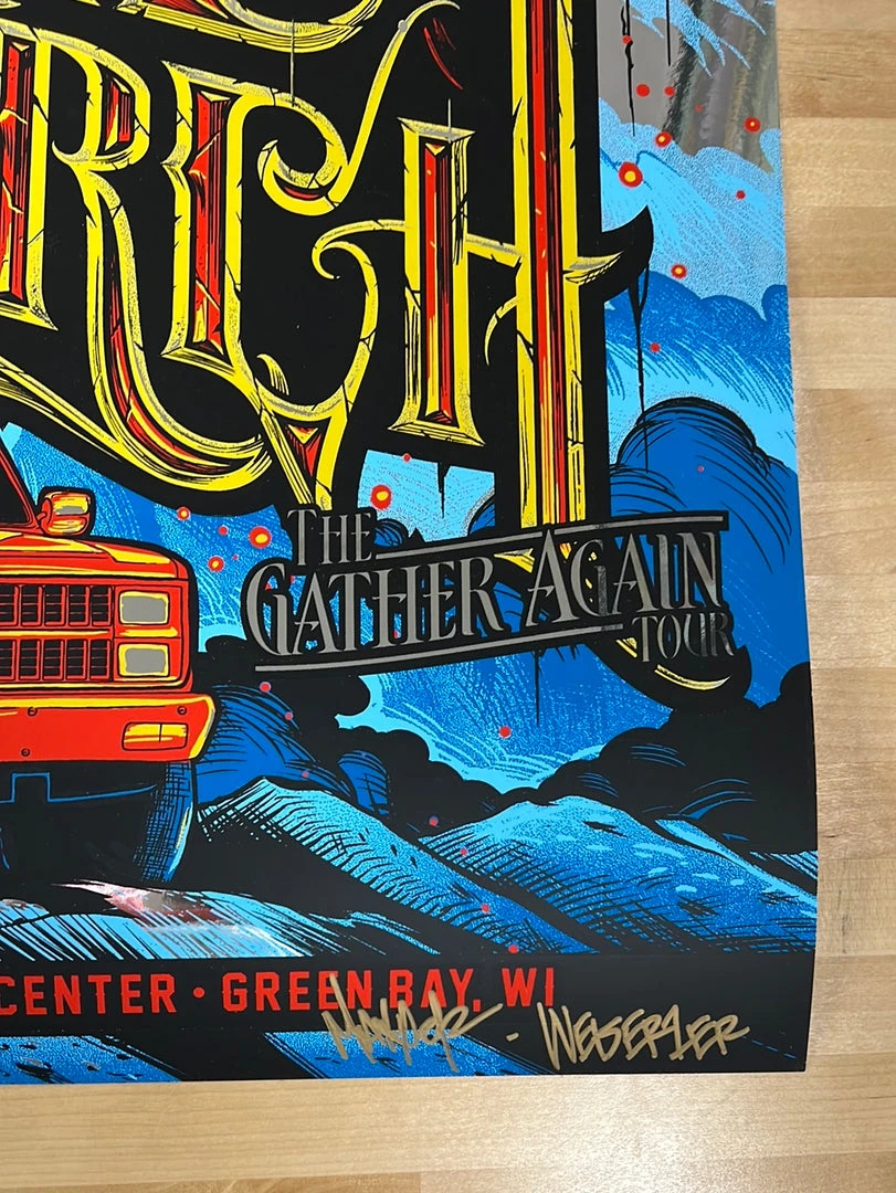 Eric Church - 2022 Maxx242 Poster Green Bay, WI Mirror FOIL 3/18 7 Eric Church - 2022 Maxx242 Poster Green Bay, WI Mirror FOIL 3/18