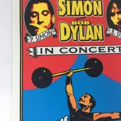 Gig Posters Bob Dylan Paul Simon - 1999 Mark Arminski Poster Portland, OR Rose Garden