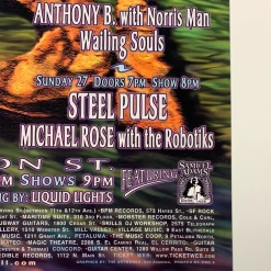 Greg Coiner MHP 85 Black Eyed Peas - 2000 Poster Maritime Hall San Fran 1st Gig Posters