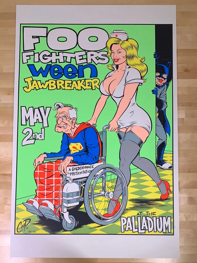 Foo Fighters - 1996 Chris Coop Poster Los Angeles, CA The Palladium Gig Posters 4 Foo Fighters - 1996 Chris Coop Poster Los Angeles, CA The Palladium Gig Posters