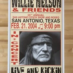 Willie Nelson - 2004 Franks Brothers 2/21 Poster San Antonio, TX