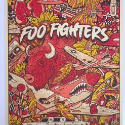 Gregg Gordon Gig Posters Foo Fighters - 2020 Gigart Poster Wichita, KS Intrust Bank Arena 1st