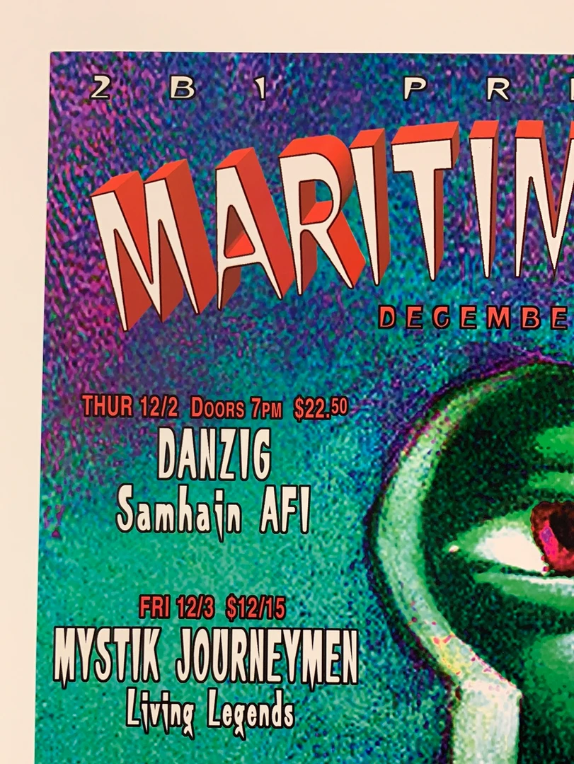 The Artworks MHP 81 Danzig - 1999 Poster Maritime Hall San Fran 1st Gig Posters 5 The Artworks MHP 81 Danzig - 1999 Poster Maritime Hall San Fran 1st Gig Posters