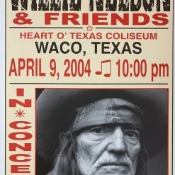 Gig Posters Willie Nelson - 2004 Franks Brothers 4/9 Poster Waco, TX