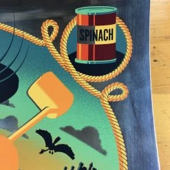 Art Prints Popeye The Sailor Meets Sindbad The Sailor - 2014 Tom Whalen Poster Foil Green V 16 Art Prints Popeye The Sailor Meets Sindbad The Sailor - 2014 Tom Whalen Poster Foil Green V