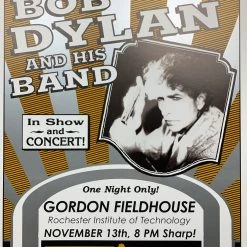 Bob Dylan - 2004 Geoff Gans Poster Rochester, NY Gordon Field House SILVER Varia