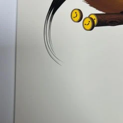 Fat Bird - 2019 Mike Mitchell Poster Wire-tailed Manakin Variant