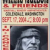 Willie Nelson - 2004 Franks Brothers 9/17 Poster Golendale, WA Gig Posters