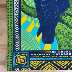 Greensky Bluegrass - 2019 Status Serigraph Poster Red Rocks, Morrison, CO 1st