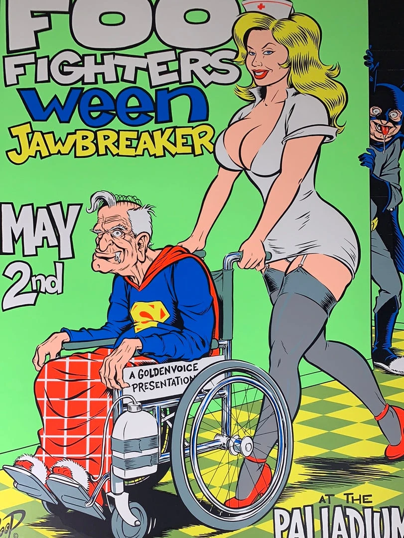 Foo Fighters - 1996 Chris Coop Poster Los Angeles, CA The Palladium Gig Posters 3 Foo Fighters - 1996 Chris Coop Poster Los Angeles, CA The Palladium Gig Posters