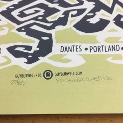 Early Man - 2006 Guy Burwell Poster Portland, OR Dante's 17 Early Man - 2006 Guy Burwell Poster Portland, OR Dante's