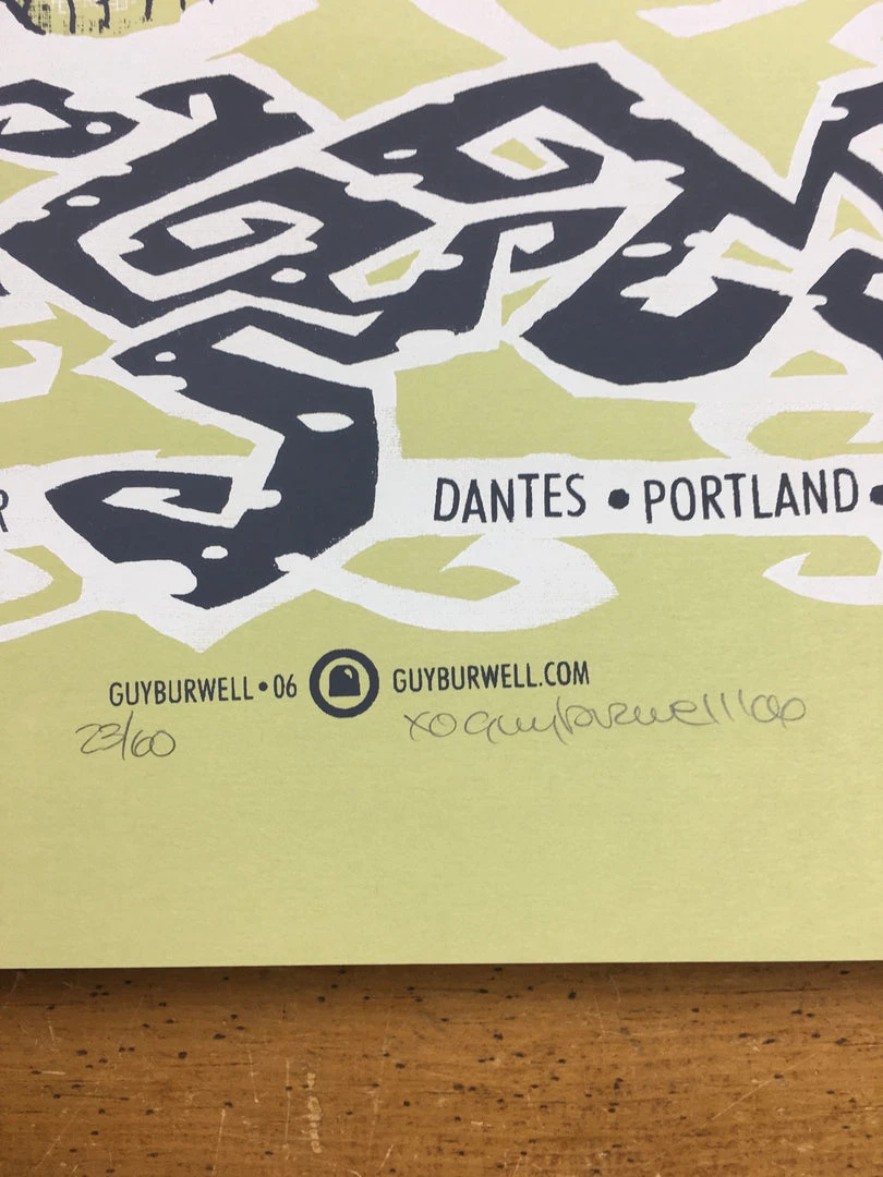 Early Man - 2006 Guy Burwell Poster Portland, OR Dante's 10 Early Man - 2006 Guy Burwell Poster Portland, OR Dante's