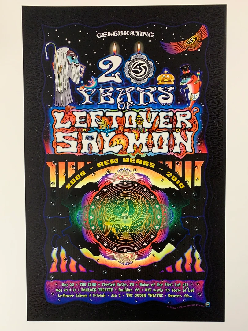 Colorado Leftover Salmon - 2009 - 2010 Rizzi Poster, CO 20th Anniversary 4 Colorado Leftover Salmon - 2009 - 2010 Rizzi Poster, CO 20th Anniversary