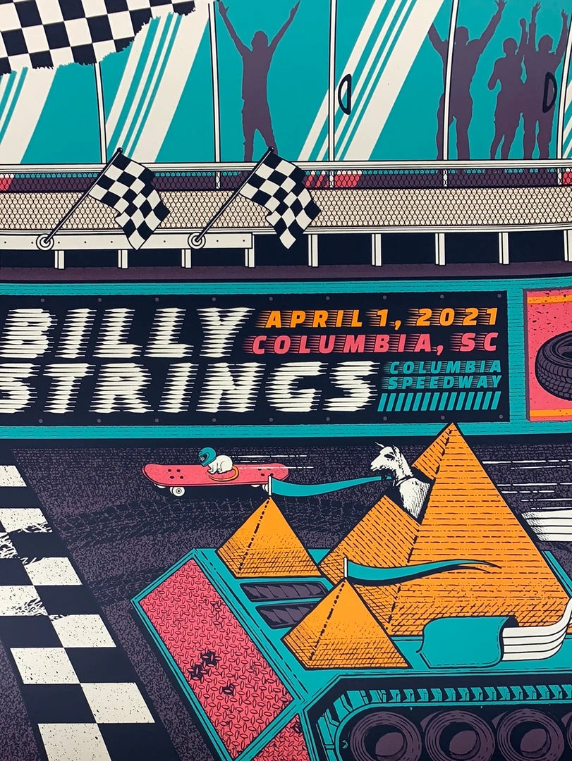 Billy Strings - 2021 Status Serigraph Poster Columbia, SC 4/1 3 Billy Strings - 2021 Status Serigraph Poster Columbia, SC 4/1