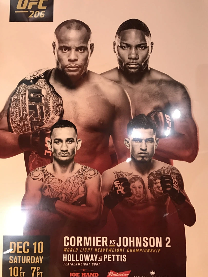 Sold Out Posters UFC 206 Poster Cormier Vs. Johnson 2, Holloway Vs. Pettis 3 Sold Out Posters UFC 206 Poster Cormier Vs. Johnson 2, Holloway Vs. Pettis