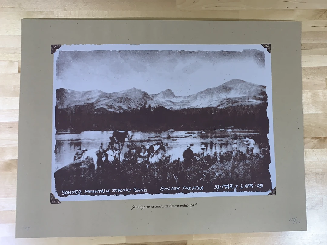 Colorado Yonder Mountain String Band - 2005 Table 2 Press Poster Boulder, CO Theater 4 Colorado Yonder Mountain String Band - 2005 Table 2 Press Poster Boulder, CO Theater