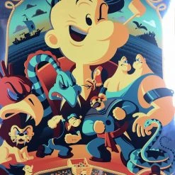 Art Prints Popeye The Sailor Meets Sindbad The Sailor - 2014 Tom Whalen Poster Foil Green V