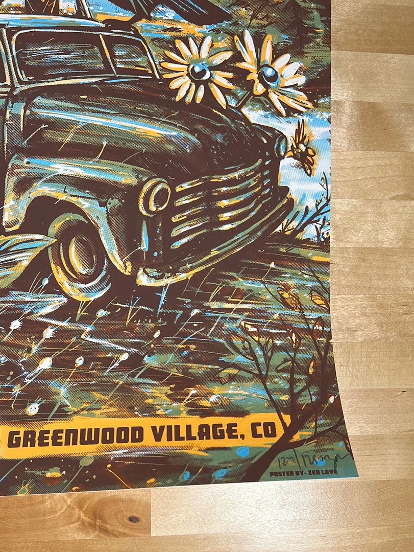 Dave Matthews Band - 2021 Zeb Love Poster Fiddler's Green, CO 10/9 7 Dave Matthews Band - 2021 Zeb Love Poster Fiddler's Green, CO 10/9