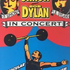 Gig Posters Bob Dylan Paul Simon - 1999 Mark Arminski Poster Portland, OR Rose Garden