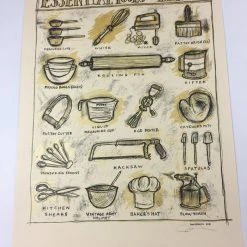 Essential Tools In Baking - 2012 Dan Grzeca Poster Art Print Art Prints