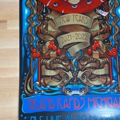 Gig Posters Billy Strings - 2021 2022 Richard Biffle Poster Grand Rapids, MI NYE