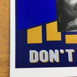 Bob Dylan - 2017 Geoff Gans Poster Chicago Wintrust Arena BLUE