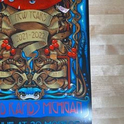 Gig Posters Billy Strings - 2021 2022 Richard Biffle Poster Grand Rapids, MI NYE